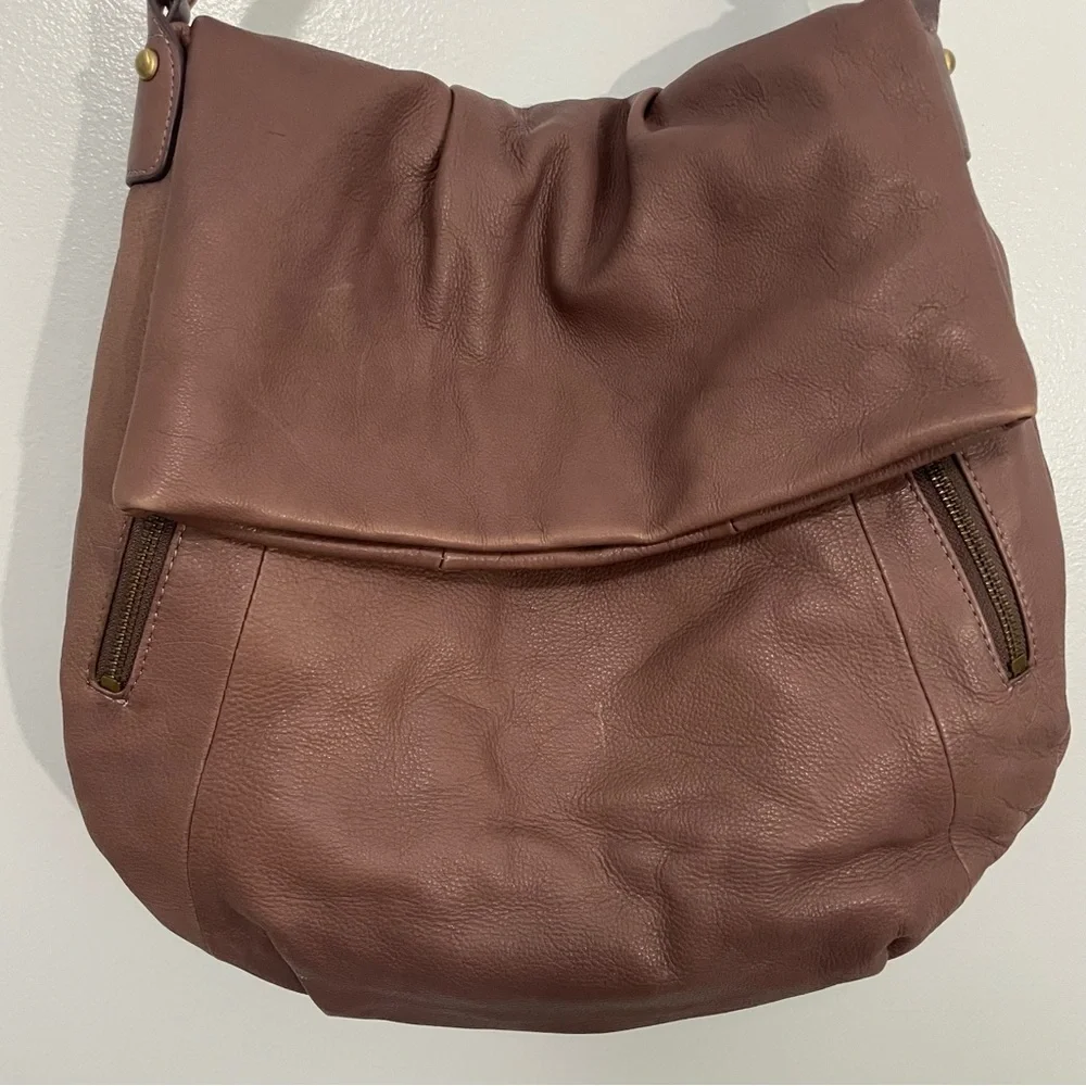 Christopher Kon Muave Leather Slouch Shoulder Bag